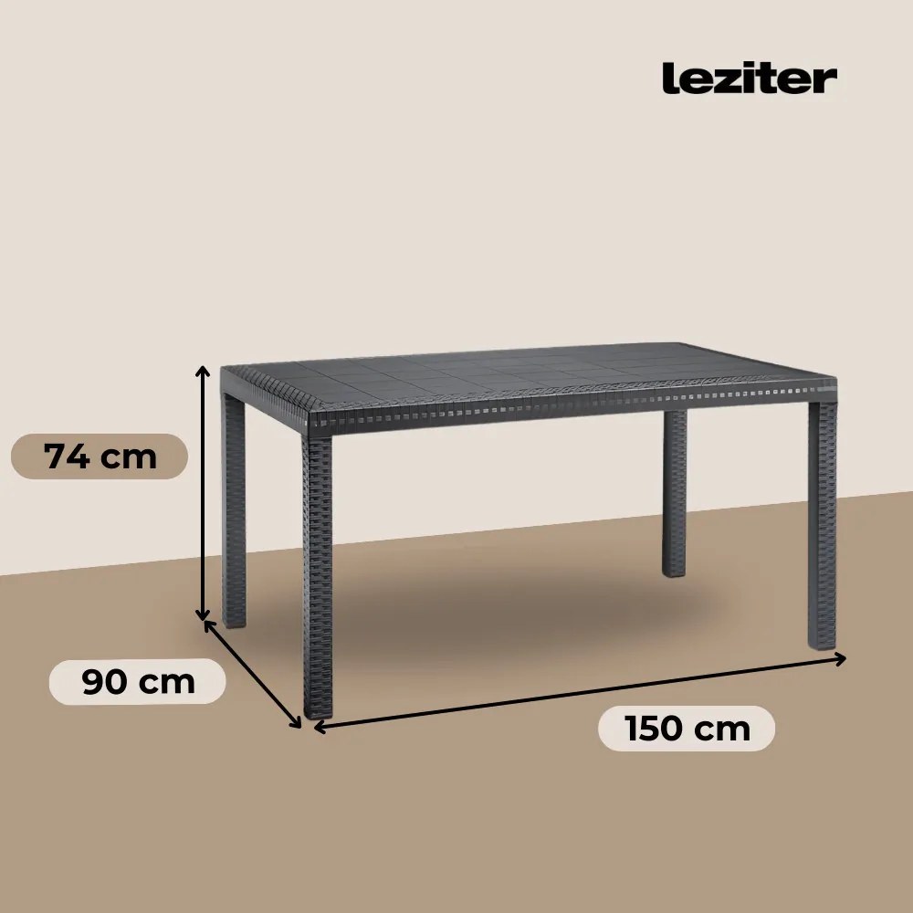 Set mobilier de grădină Venus IV cu 6 locuri, grafit