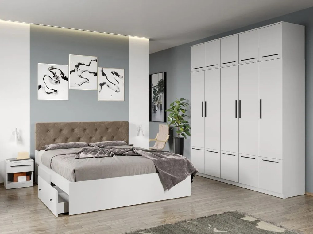 Set mobila dormitor 4 piese Alb Levi C26