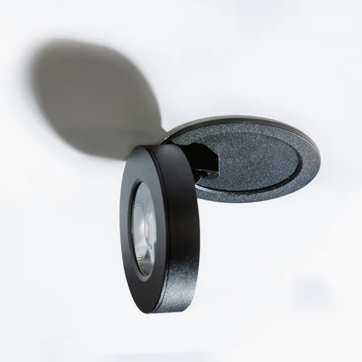 Spot LED incastrat directionabil de tavan/plafon IP54 FRIDA 7W 4000K negru