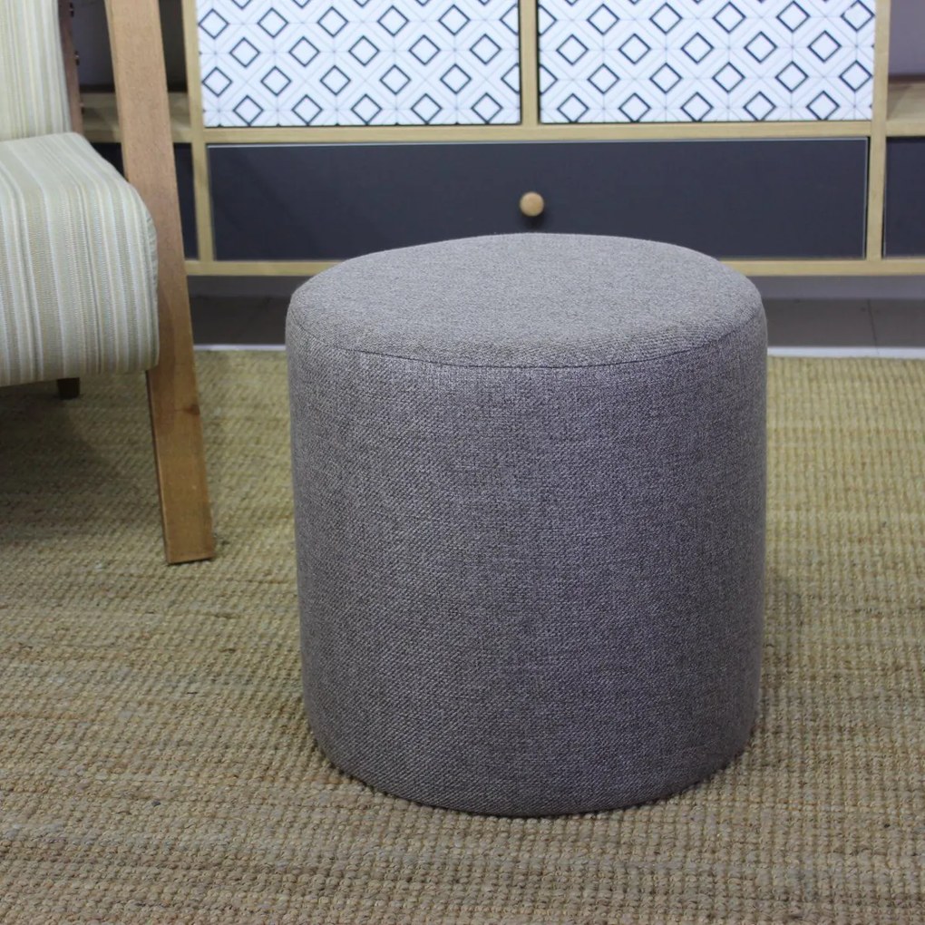 Silindir Taburet Pouf Brown