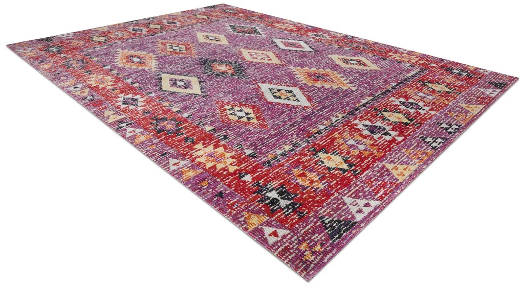 Covor modern MUNDO D7701 caro boho exterior roz / bej