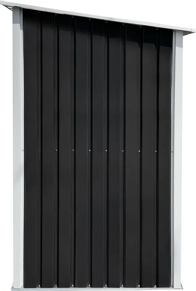 Magazie pentru lemn, antracit/alb, 302x121,5x191 cm, DARYL TIP 3