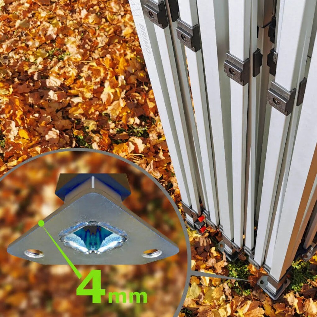 Cortină tip cort 3x6 ALU fără pereți - Cadru din aluminiu, impermeabil - fără pereți - Verde