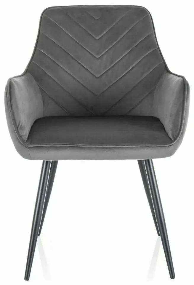 Scaun de bucătărie Maya Velvet, gri