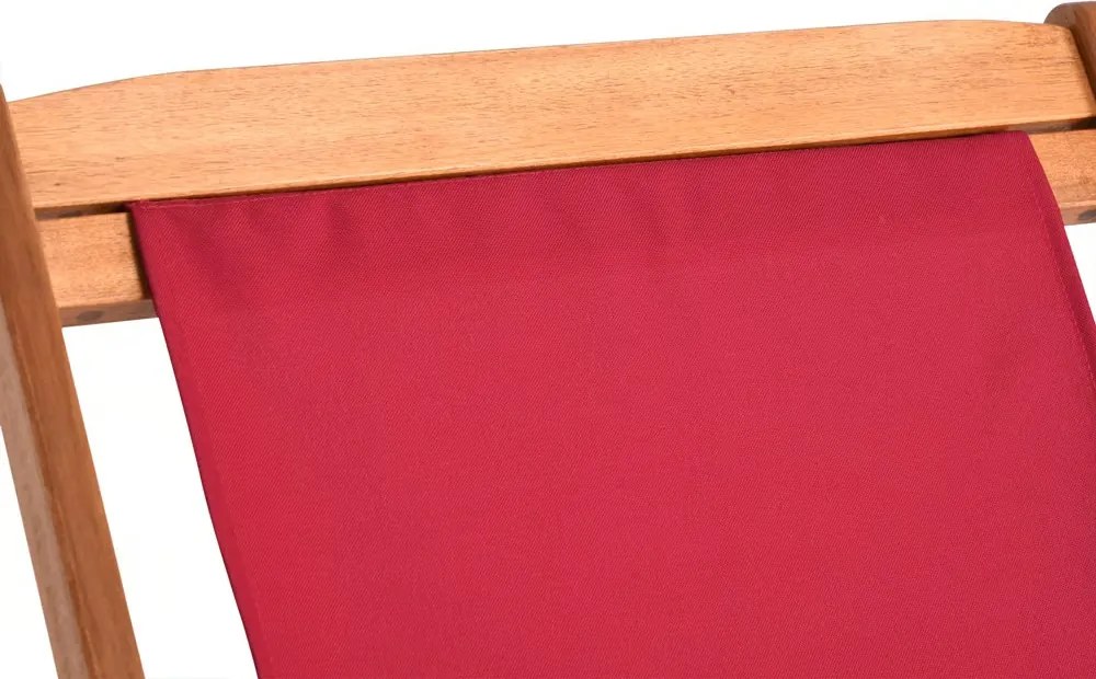 Șezlong de grădină SIENA, 94x60x94cm, roșu Casaria