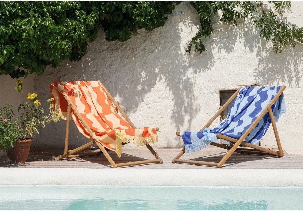 Prosop de plajă albastru din bumbac 100x160 cm Nugo – noo.ma