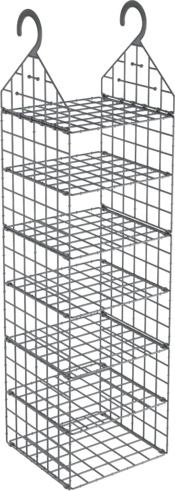 vidaXL Organizator pentru dulap suspendat, cu 7 rafturi