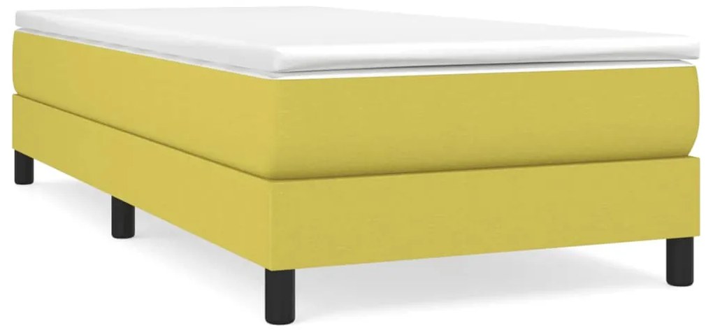 3144036 vidaXL Pat box spring cu saltea, verde, 80x200 cm, textil