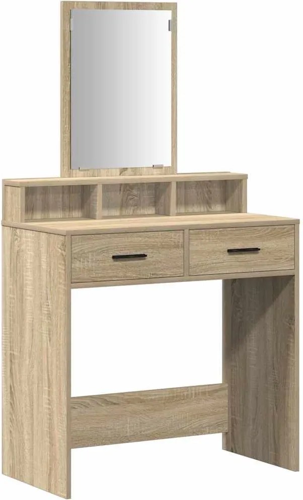 vidaXL Masă de Machiaj Stejar Sonoma 79 x 41 x 140 cm Lemn compozit