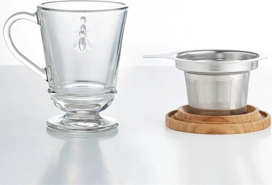 Cană cu filtru din sticlă 270 ml Abeille – La Rochére