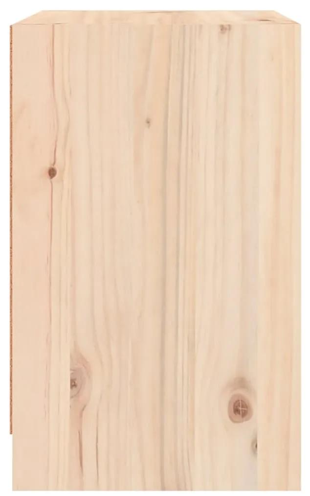 Noptiere, 2 buc., 40x31x50 cm, lemn masiv de pin 2, Lemn deschis