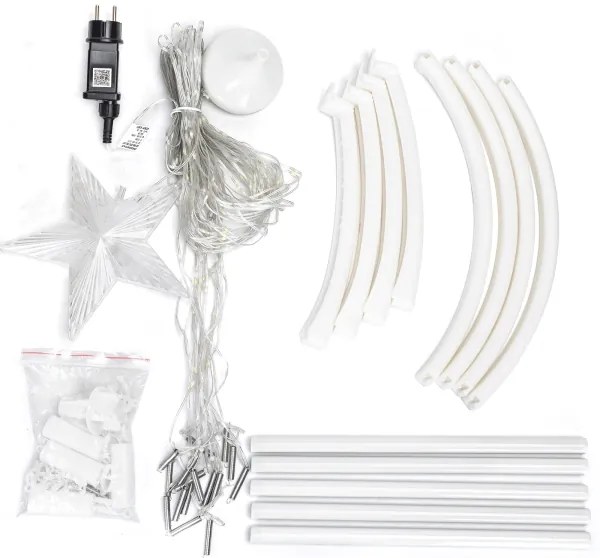 Aigostar - Decorațiune de Crăciun LED RGBICW pentru exterior, 165 LED, 230 V, 1,8 m, IP44 + telecomandă