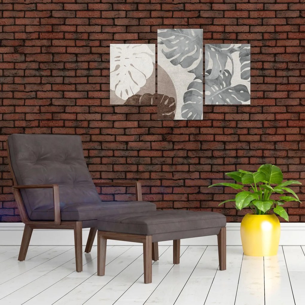 Tablou - Design cu frunze (90x60 cm)