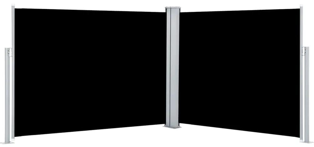 Copertina laterala retractabila, negru, 140 x 1000 cm Negru, 140 x 1000 cm