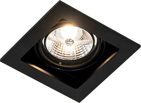 Spot integrat pătrat negru reglabil - Artemis 70
