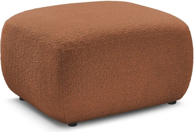 Taburet portocaliu cu tapițerie din țesătură bouclé Montaigne – Bobochic Paris