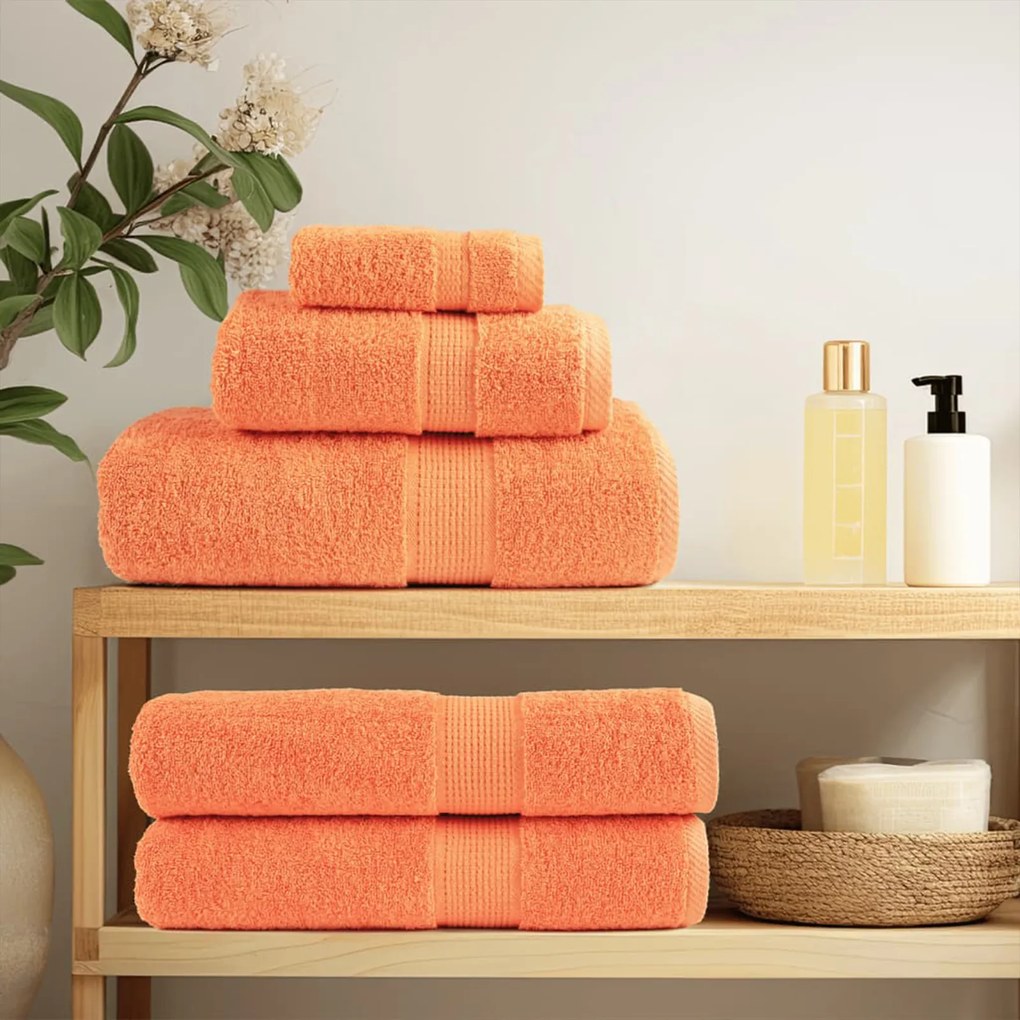 vidaXL Prosoape de spalare SOLUND 2 pcs Portocaliu Bumbac