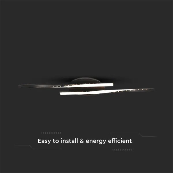 Plafonieră LED/12W/230V 3000K negru