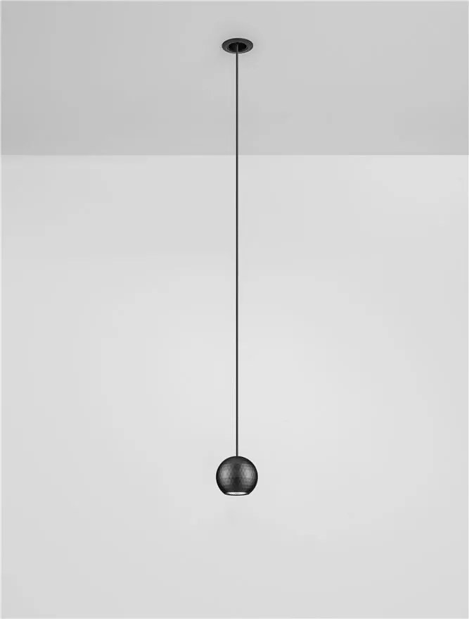 Pendul incastrabil LED stil minimalist 2700K NOTIC negru