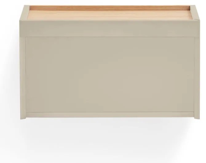 Noptieră bej-natural cu aspect de lemn de stejar Otto – Teulat