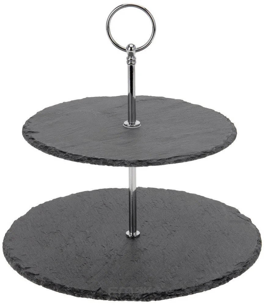 Tavă din piatră pentru prăjituri și gustări, 2 niveluri