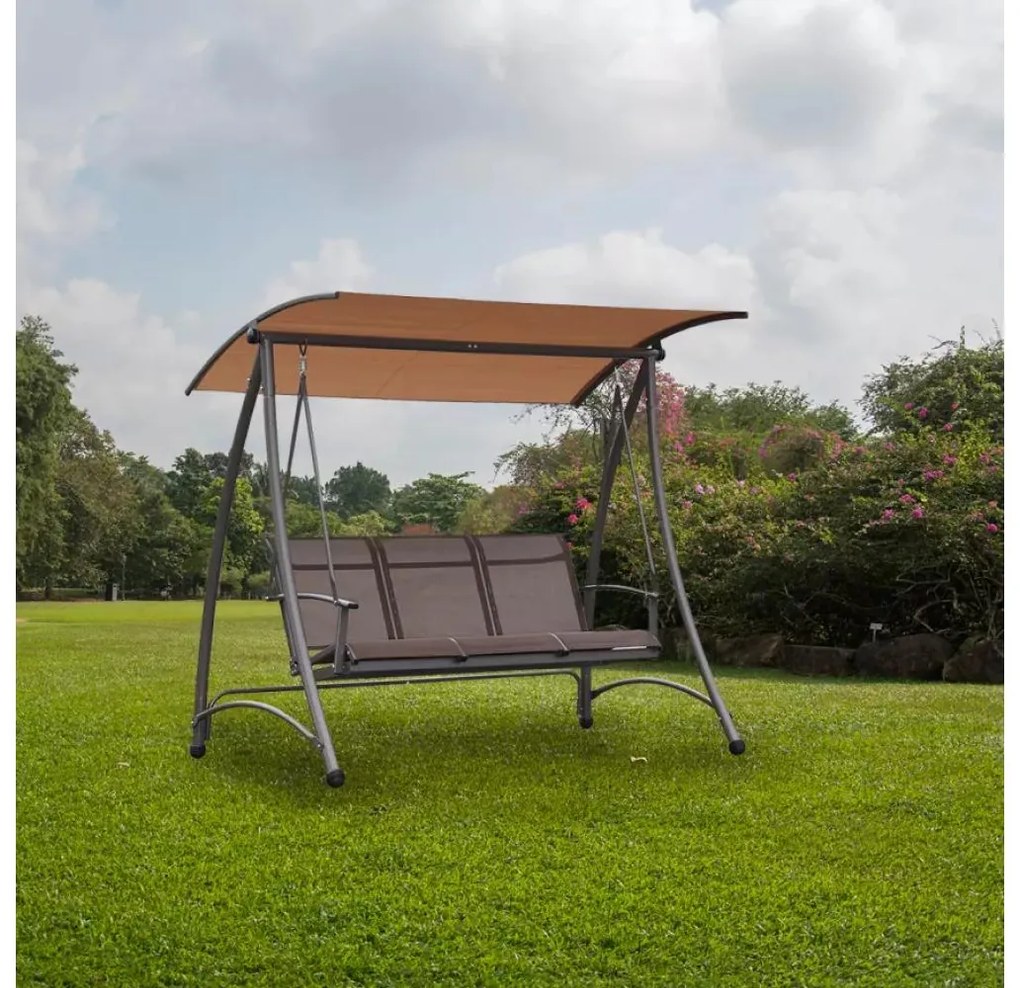 Balansoar grădină Lograse (maro + gri închis) . 1116379