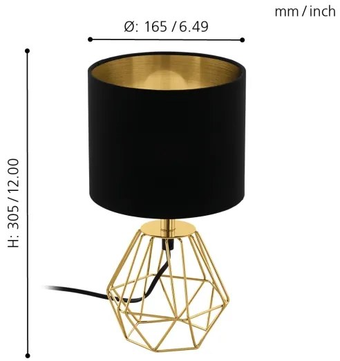 Eglo 95788- Lampa de masa CARLTON 2 1xE14/60W/230V