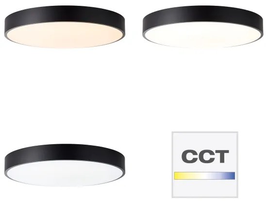 Brilliant - Plafonieră dimerizabilă LED SLIMLINE, 60W/230V, Ø 49 cm, neagră + telecomandă