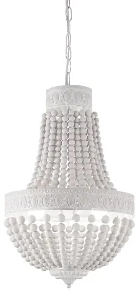 Lustră pe lanț Ideal Lux MONET 6xE14/40W/230V d. 50 cm cânepă/alb
