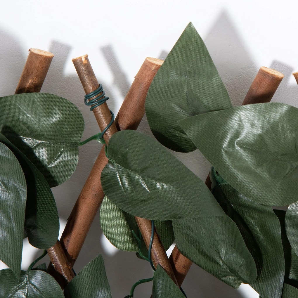 Outsunny Panouri Decorative cu Plante Artificiale, Ecran Expandabil pentru Intimitate, Ideal pentru Balcon/Verandă, 8 Piese, Verde | Aosom Romania