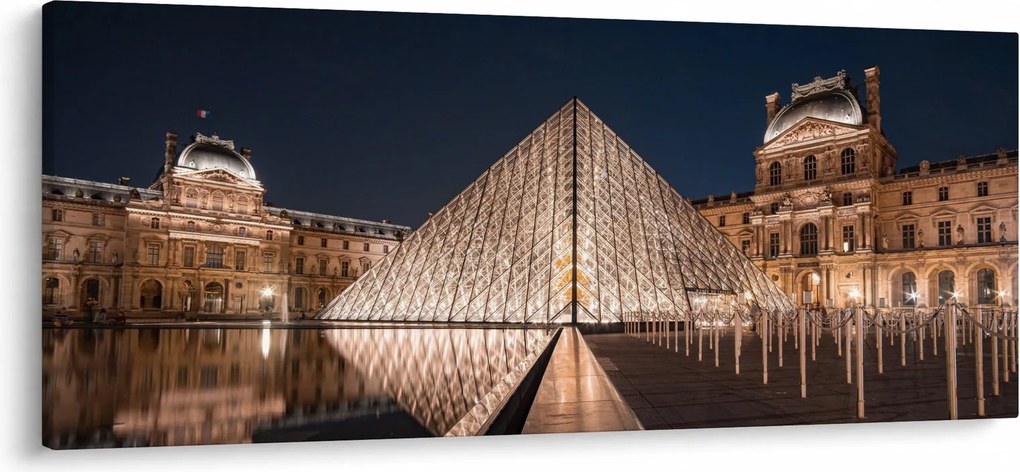 Tablou - Louvre noaptea (120x50 cm)