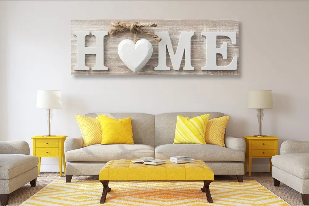 Tablou cu inscripție Home în design vintage