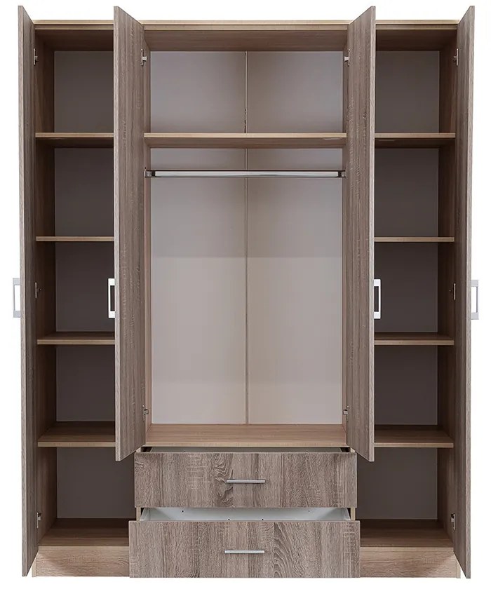 Dulap Miami 160x205 cm stejar York-stejar Sonoma