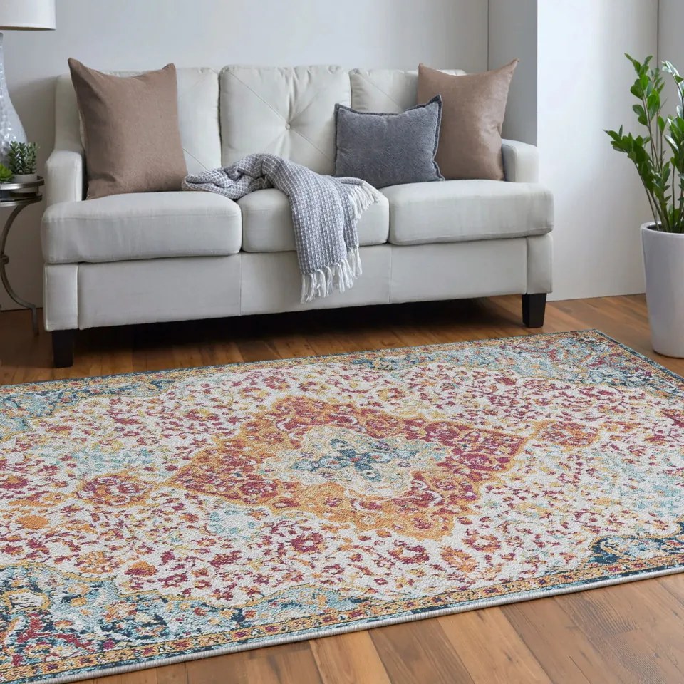 Covor Living WOOPAMUK176, 120 x 180 cm, Bumbac / Poliester, Multicolor