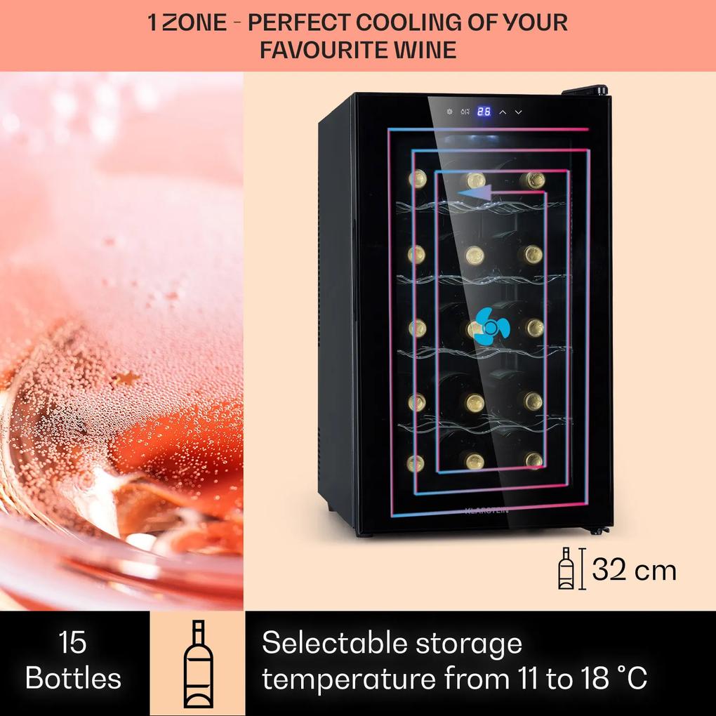 Barolo 15 Uno, frigider pentru vin, 48 litri, 15 sticle, 11-18°C, SingleZone