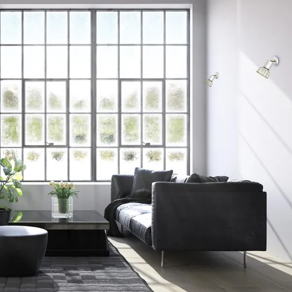 Spot de perete DANTE 1xGU10/25W/230V alb/auriu