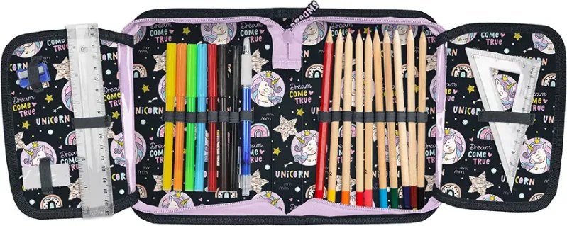 Set ghiozdan din 5 piese pentru fete - Unicorn