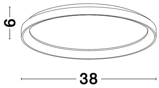 Plafoniera LED dimabila design circular PERTINO D-38cm