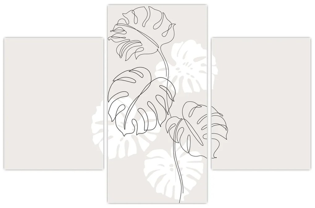 Tablou - Linia de artă monstera N⁰3 (90x60 cm)