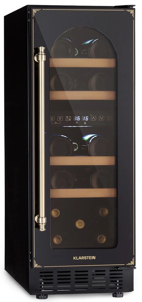 Vinovilla 17 Built-In Duo Vilhelmine Edition, vinotecă, 17 sticle, iluminare LED 3 culori, ușă de sticlă