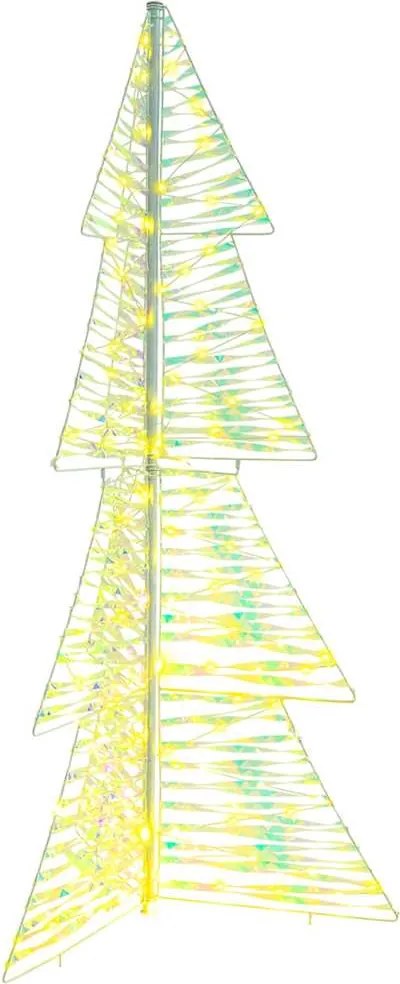 vidaXL Brad de Crăciun cu 160 LED Alb cald 150 cm PET