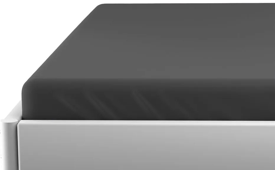 Cearsaf jersey pentru patut copii Culoare gri inchis, 70x140 cm
