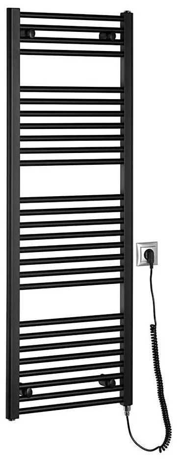 Radiator portprosop electric pentru baie Aqualine DIRECT-E 400W/230V 132 cm negru mat