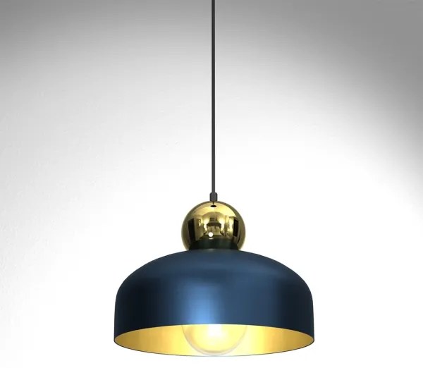 Lustră pe cablu HARALD 1xE27/60W/230V albastră