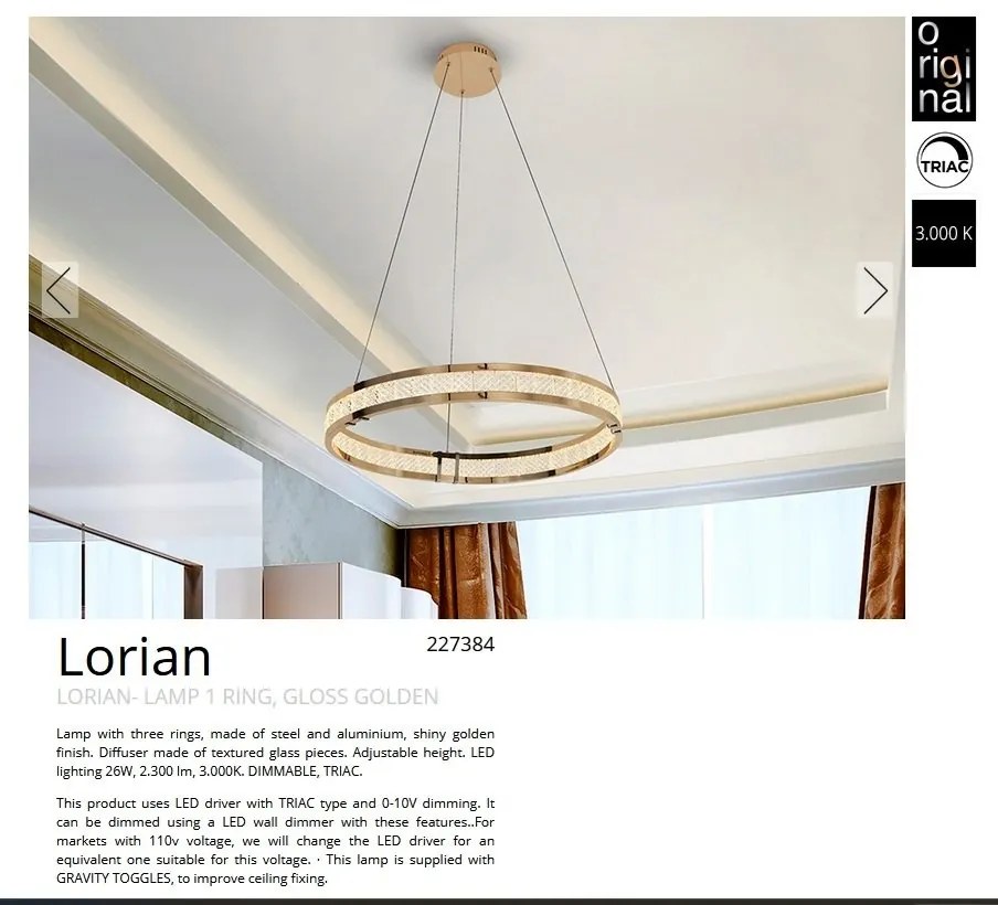 Lustra LED suspendata design modern Lorian I
