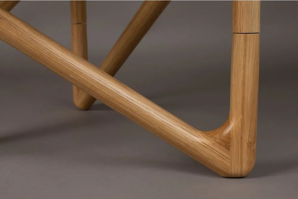 Măsuță de cafea în culoare naturală rotundă cu blat din sticlă ø 80 cm Naia – Dutchbone