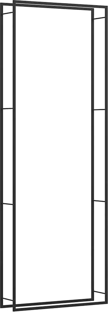 vidaXL Suport pentru lemne de foc, negru mat, 110x28x312 cm, oțel