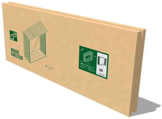 Șopron de lemn pentru grădină G21 - 136 x 182 x 75 cm, verde