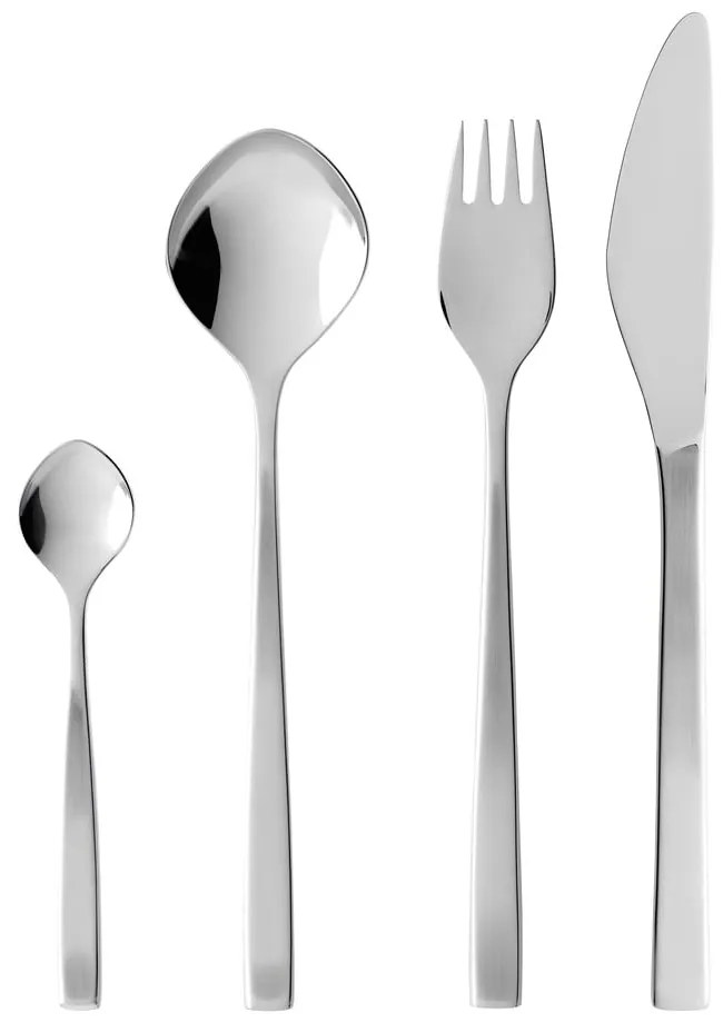 Tacâmuri argintii din oțel inoxidabil 16 buc. Fuga – Gense