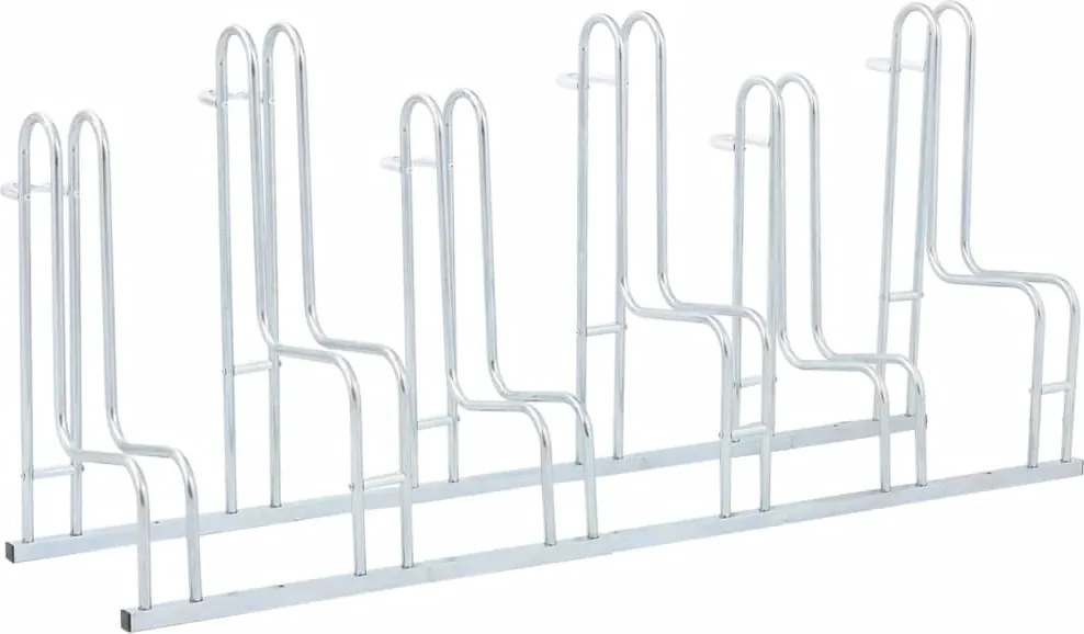 vidaXL Suport pentru 6 biciclete de sine stătător, oțel galvanizat
